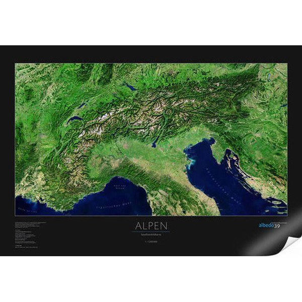 albedo 39 Mapa regional Los Alpes