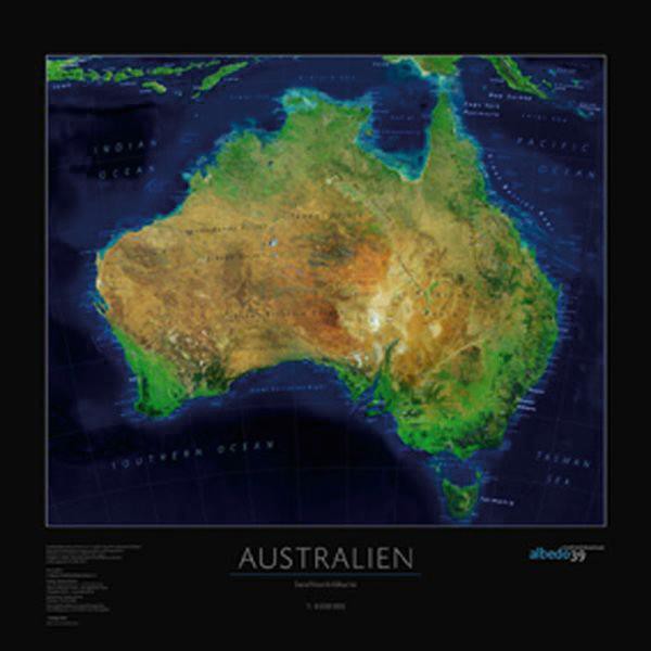 albedo 39 Mapa continental Australia