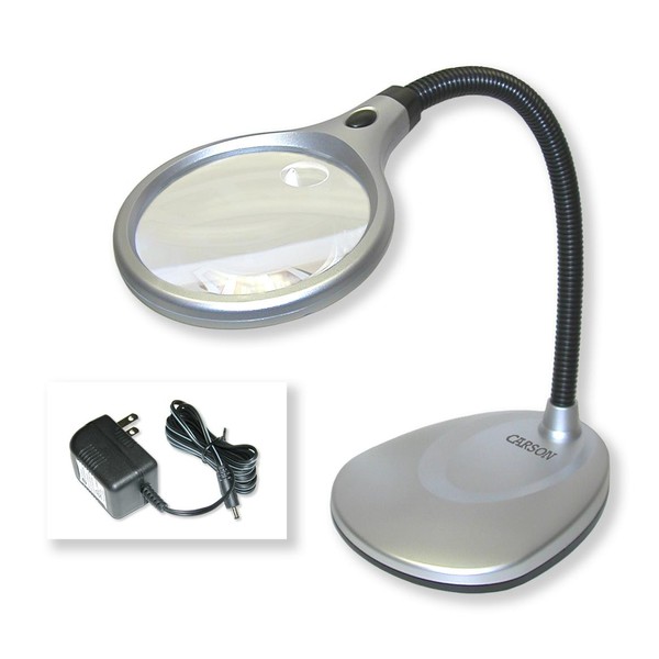 Carson Lámpara de mesa DeskBrite-200 con lupa integrada 2x/5x