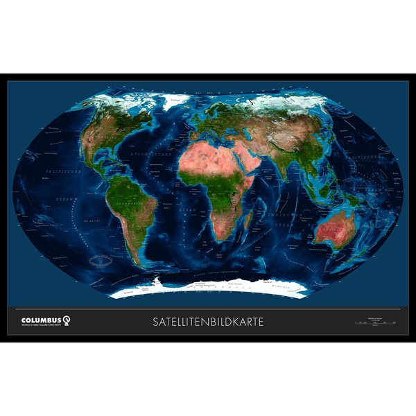 Columbus Weltkarte Satellit/politisch WK2520