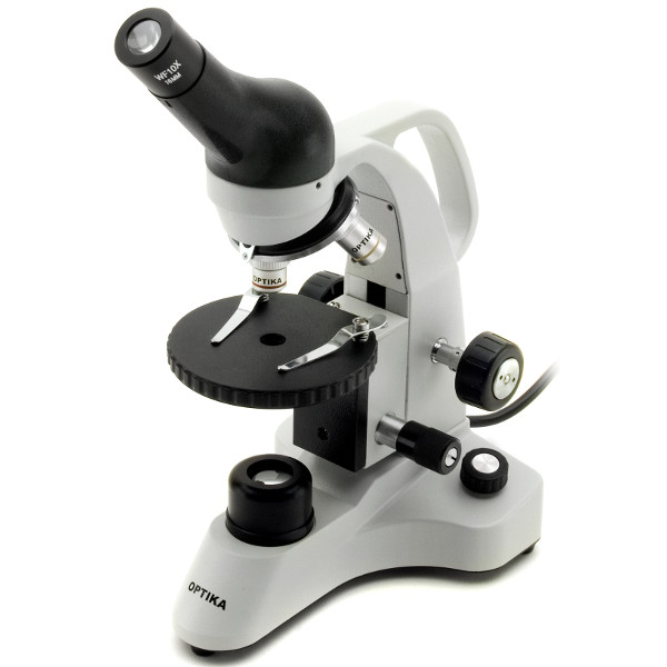 Optika Microscopio B-20R, monocular, LED, con baterías recargables
