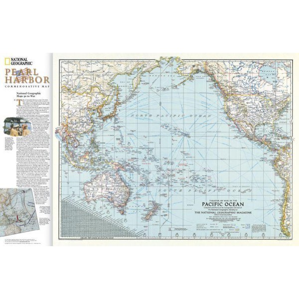 National Geographic Mapa regional Pearl Harbor / Drama en el Océano Pacífico, de dos caras
