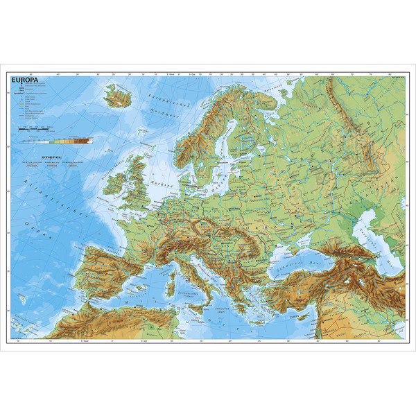 Stiefel Mapa físico de Europa