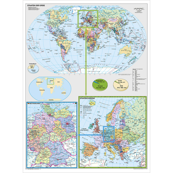 Stiefel Mapa Alemania y Europa en el mundo
