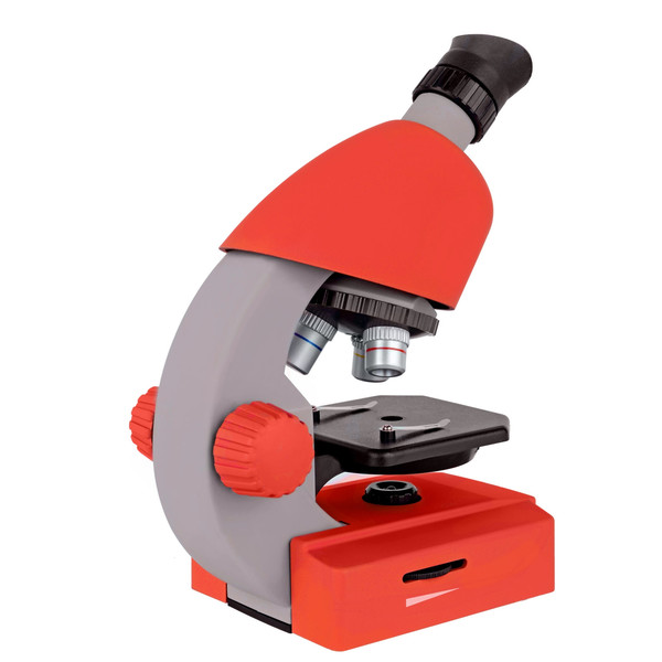 Bresser Junior Microscopio 40x-640x, rojo