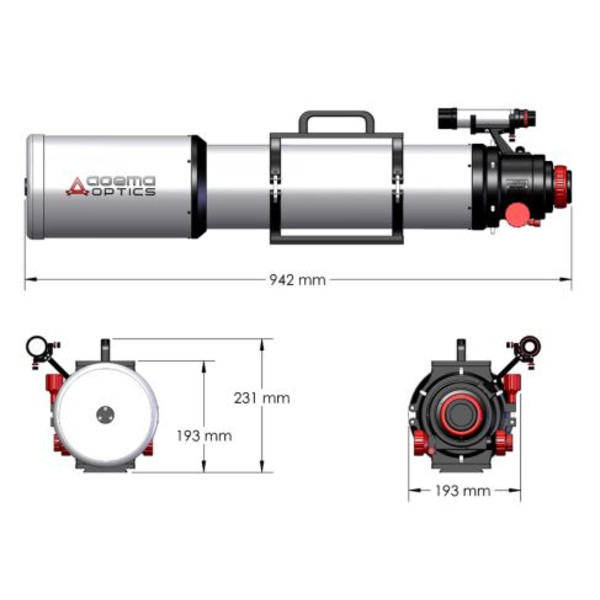 Agema Optics Refractor apocromático AP 130/1040 SD 130 F8 OTA