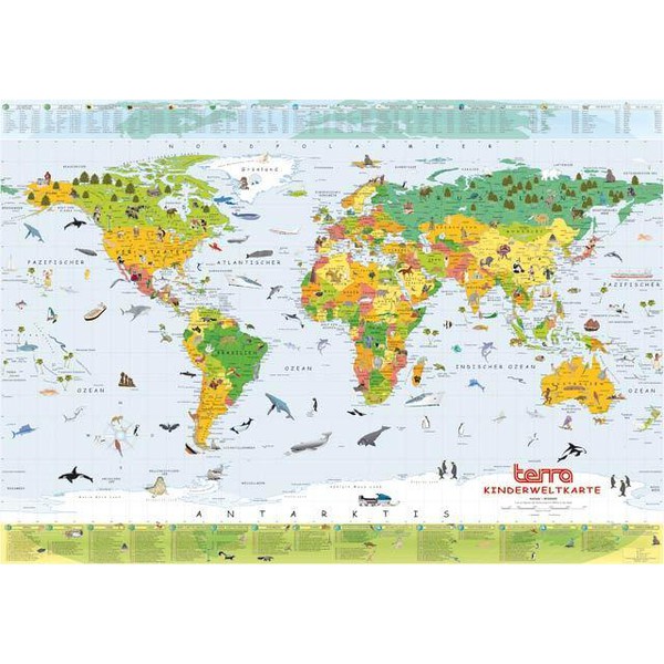 Columbus Mapas infantiles Mapa del mundo para niños de Terra