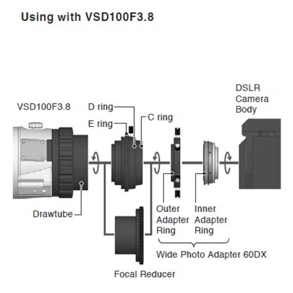 Vixen Adaptador para cámaras Adapter 60DX für Nikon