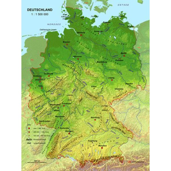 MBM Systems Mapa de Alemania, tridimensional real