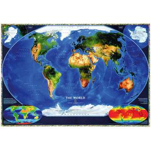 National Geographic Mapamundi Mapa del mundo, de detección remota