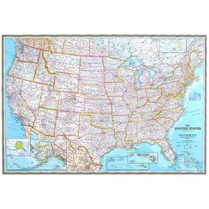 National Geographic Mapa de Estados Unidos, político, grande