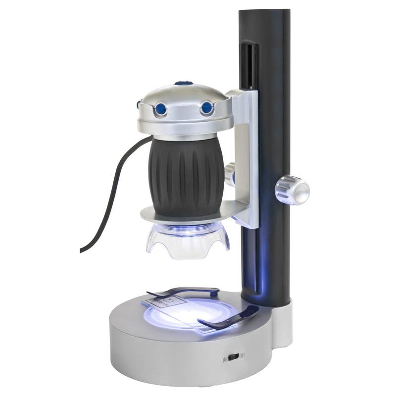Bresser Junior Microscopio de mano USB con soporte LED