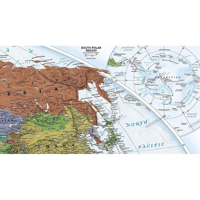National Geographic Mapamundi Mapa decorativo del mundo, político, grande