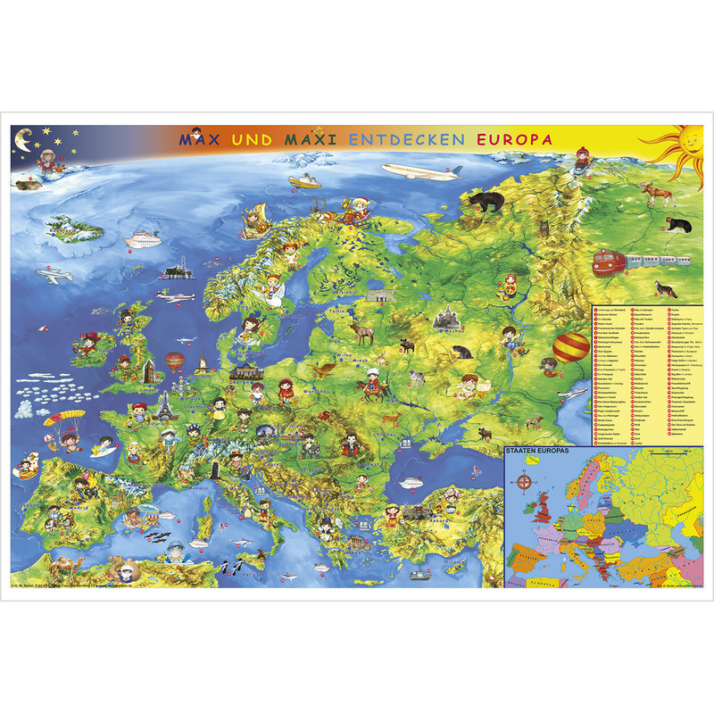 Stiefel Mapas infantiles Mapa infantil de Europa