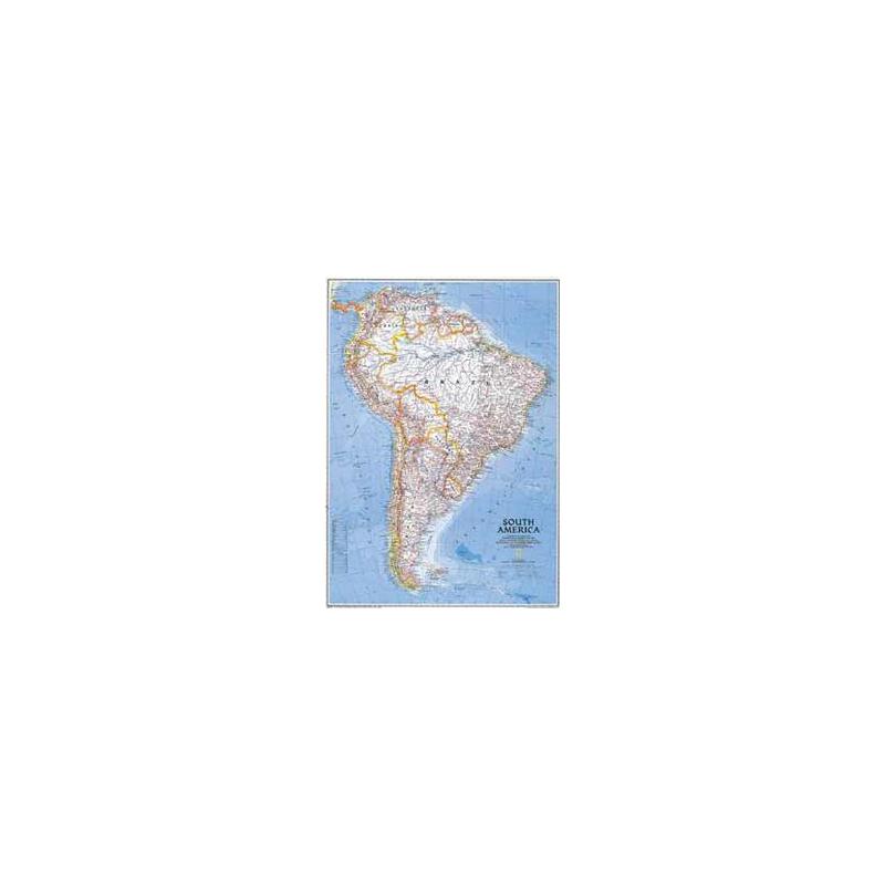 National Geographic Mapa de Sudamérica, político, grande