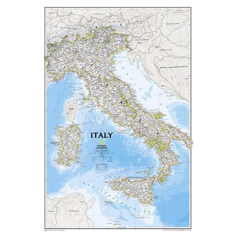 National Geographic Mapa Italia
