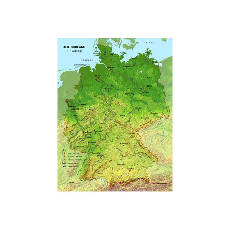 MBM Systems Mapa de Alemania, tridimensional real