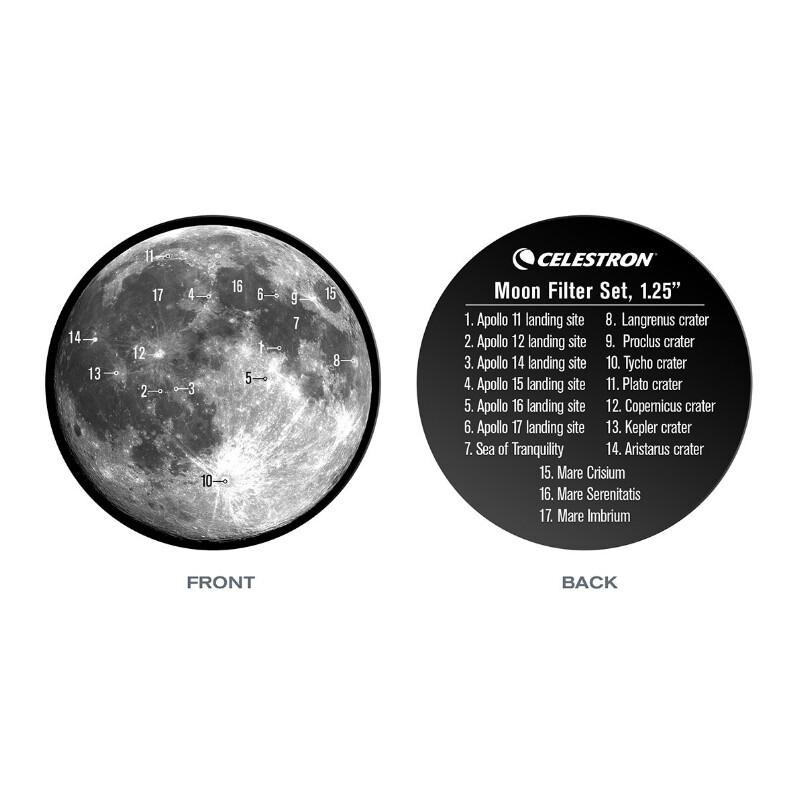 Celestron Set de filtros lunares de 1,25