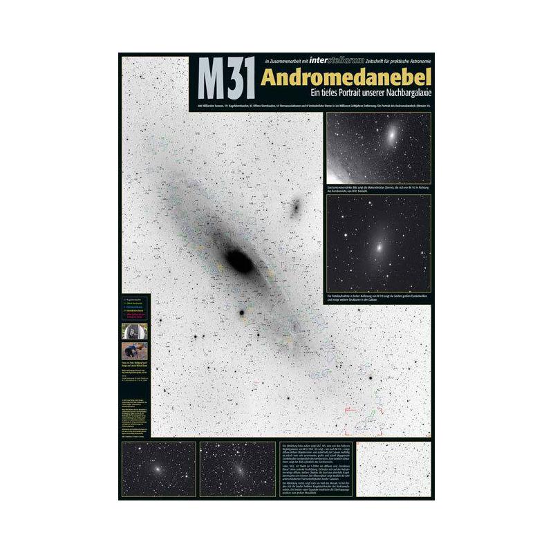 Oculum Verlag Póster M31 - Andromedanebel (M31 - Galaxia de Andromeda, cártel de la editorial Oculum)