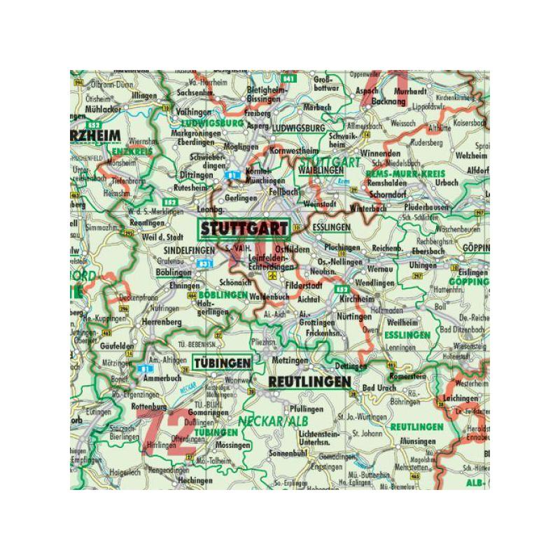 Bacher Verlag Mapa de organización de Alemania, grande