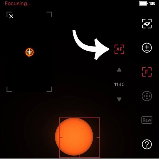 Paso 4: Enfocar y comprobar con una toma de prueba si todo funciona correctamente
