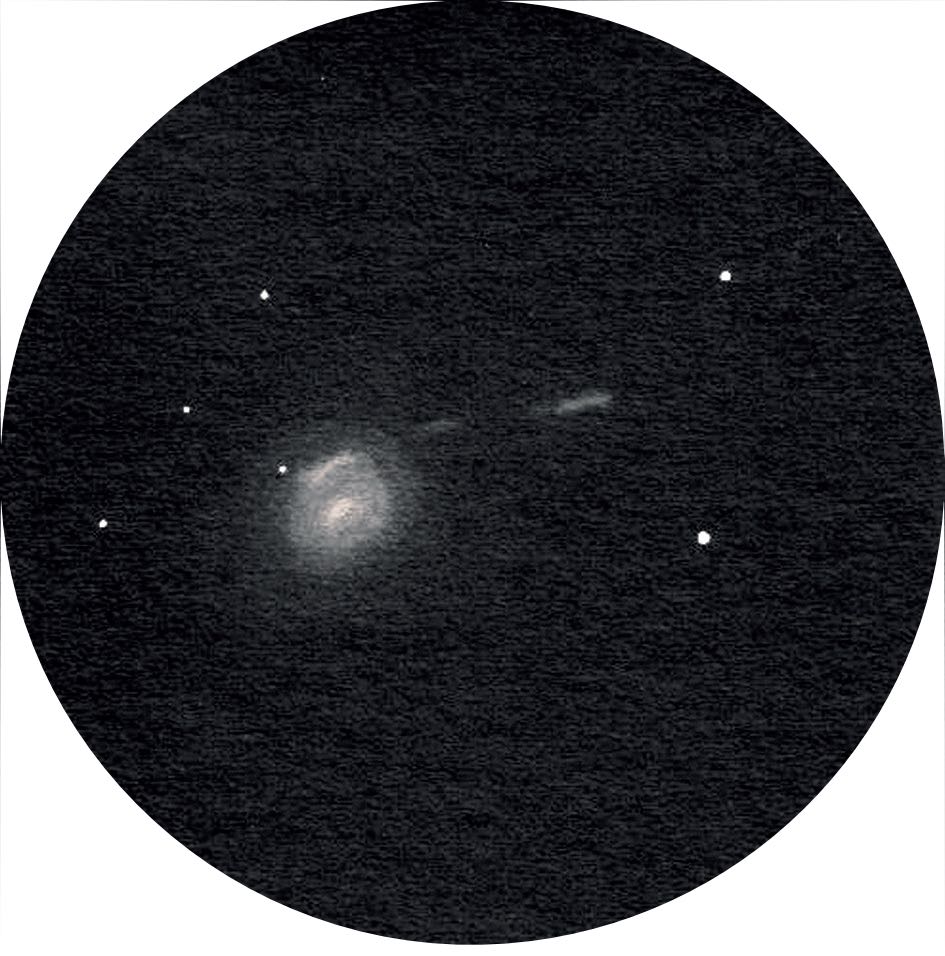 Imagen de NGC 772 y NGC 770 con un Newton de 20" a 434 aumentos. Uwe Glahn