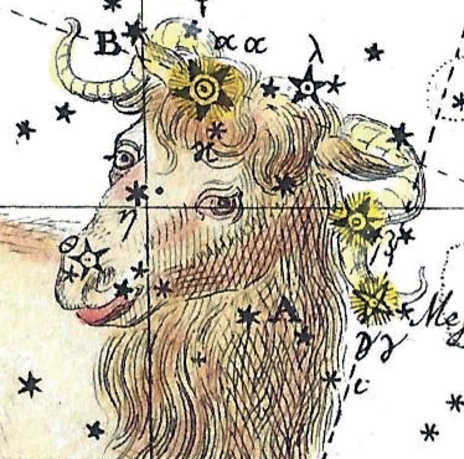 Aries en el atlas estelar de Bodes, de 1805.