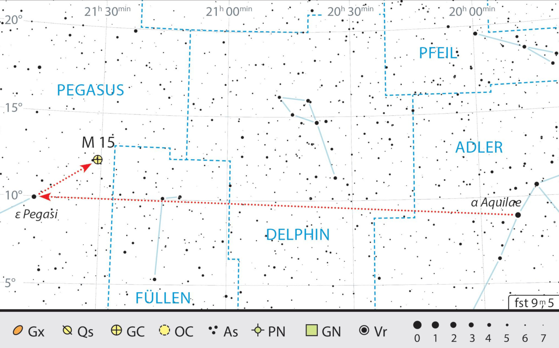 Mapa celeste de M15. J. Scholten