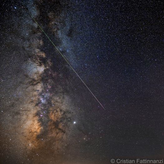 Foto de un meteoro captada por Cristian Fattinnanzi