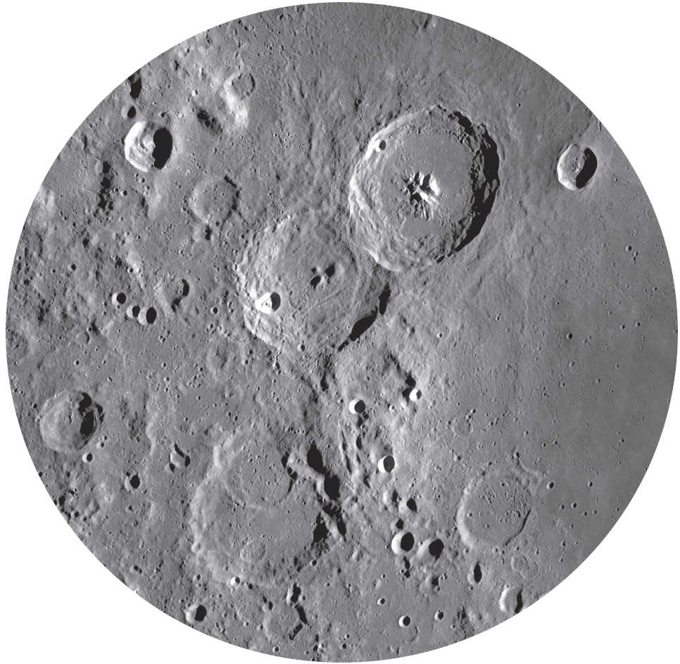 El destacado trío ofrece muchos detalles incluso en un telescopio pequeño. NASA/GSFC/Universidad Estatal de Arizona