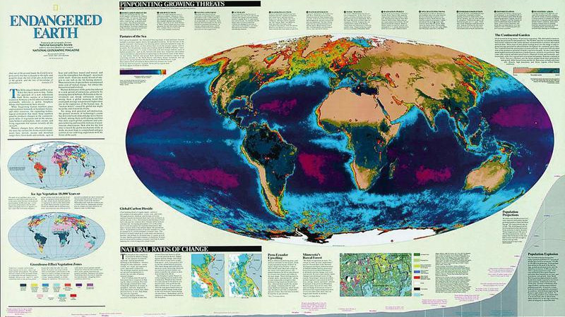 Mapa geográfico de vegetación