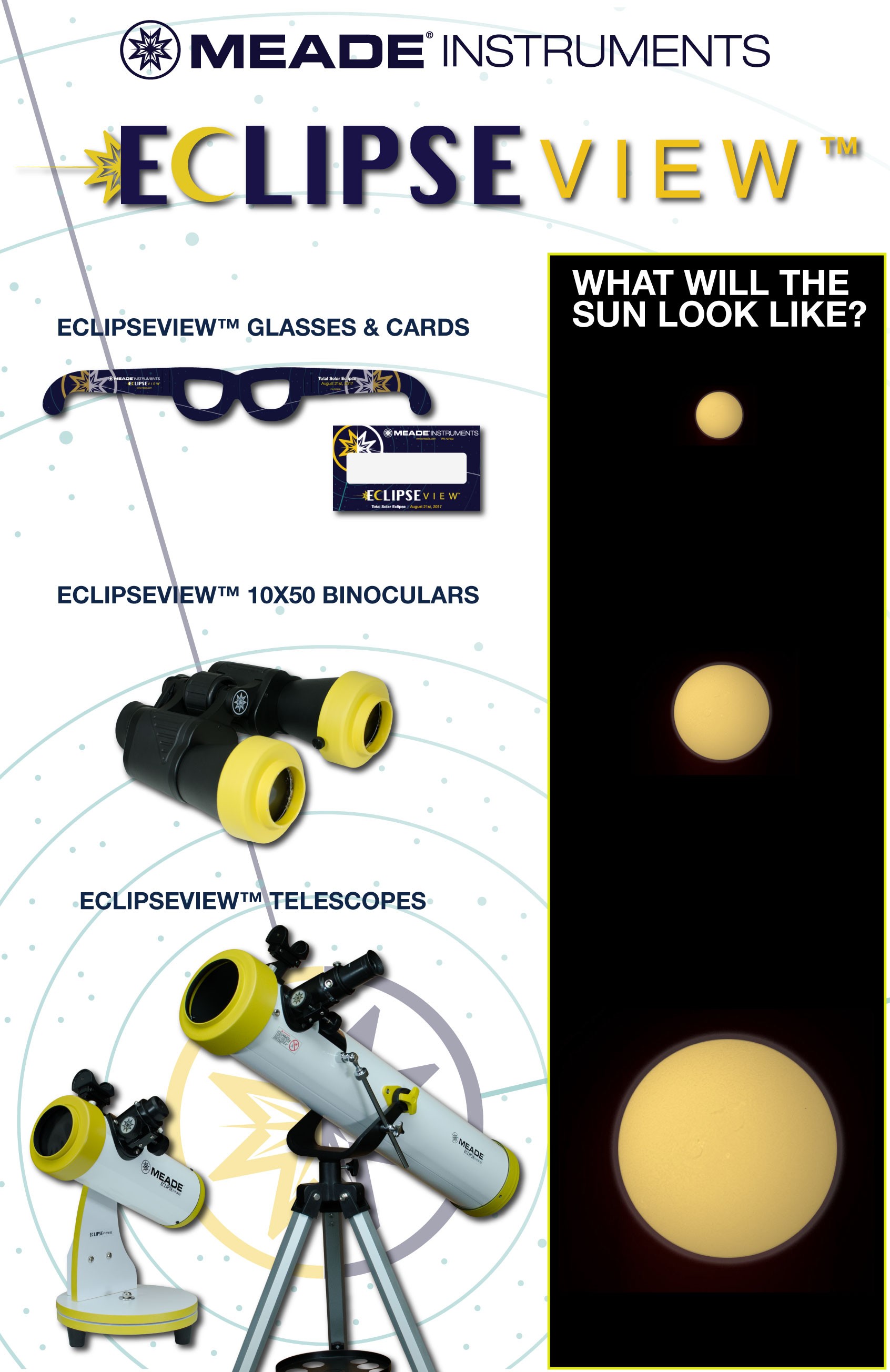 El telescopio amplía el Sol.