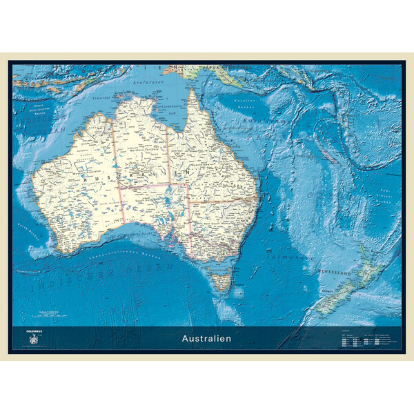 Columbus Mapa continental Australia (115 x 85 cm)