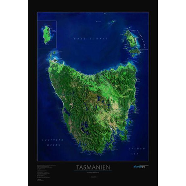 albedo 39 Mapa de Tasmania