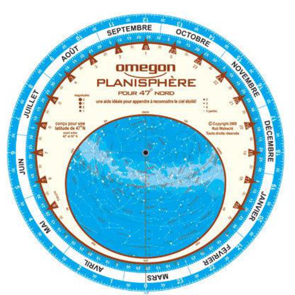 Omegon Mapa estelar Planisferio astronómico