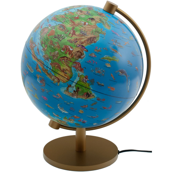 Stellanova Globo terráqueo iluminado mundo prehistórico DinoZ infantil 28cm