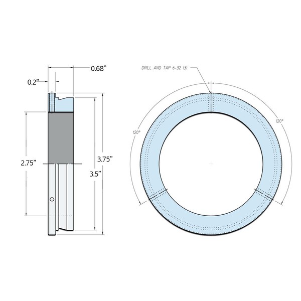 Starlight Instruments Adaptador para portaocular de 2" Takahashi AR-4