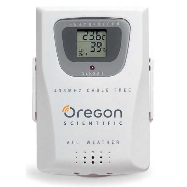 Oregon Scientific Sensor de temperatura y humedad THGR 228N para AWS 888, BAR 998 HG, BAR 321 HG, BAR 988 HG