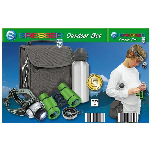 Bresser Junior Binoculares Set para exploradores Junior con prismáticos y cantimplora