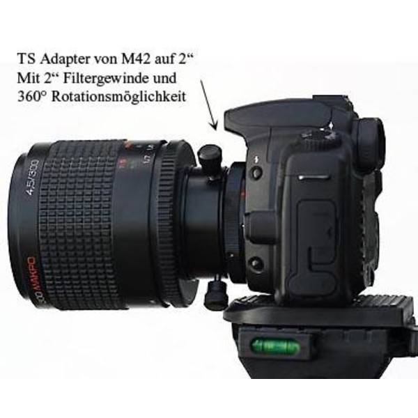 TS Optics Rotador Sistema de rotación T2 hembra (lado del telescopio) a T2 macho (lado de la cámara)