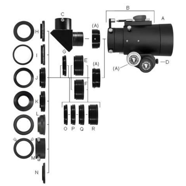 TeleVue Manguito de extensión Anillo Imaging System 25,4mm