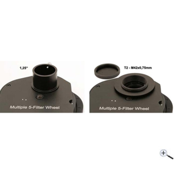 TS Optics Rueda de filtros para 5 filtros de 1,25''