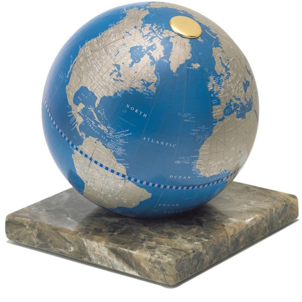 Zoffoli living Globo terráqueo Stone Blue metallico 22cm