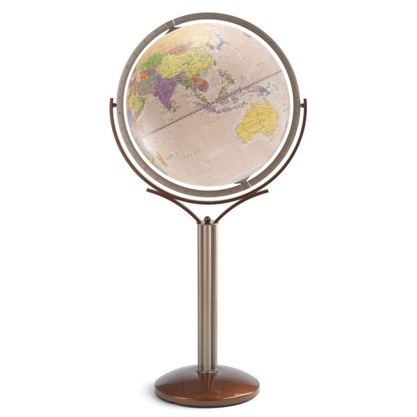 Zoffoli living Globo terráqueo de pie Magellano Rosa Antico 50cm