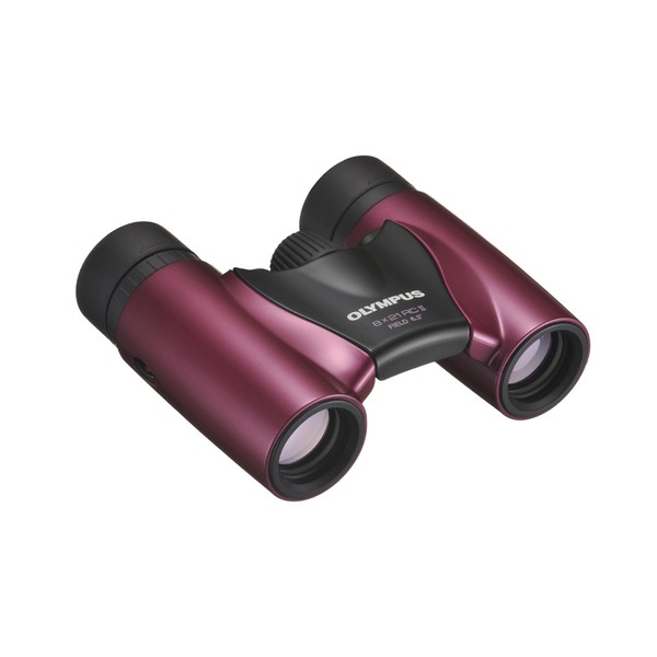 Olympus Binoculares 8x21 RC II Slim color magenta metalizado, con funda