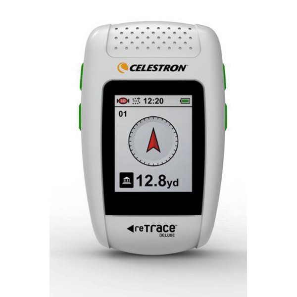 Celestron GPS reTrace Deluxe tracker con brújula digital incluida, blanco