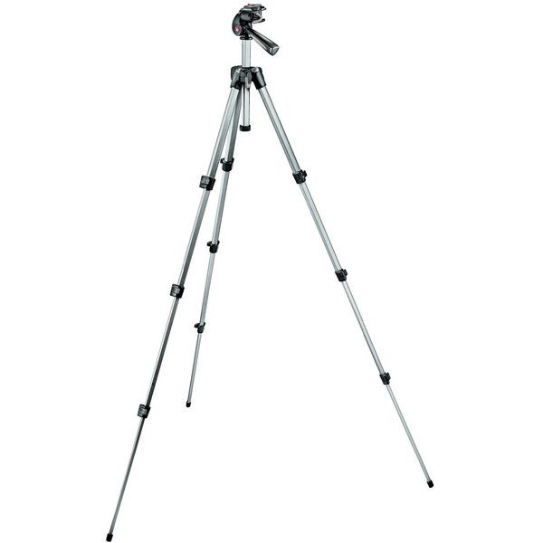 Manfrotto Trípode de aluminio MK393-H Aluminium Dreibeinstativ mit 3-Wege-Neiger