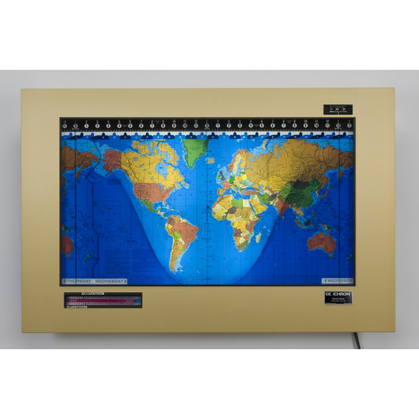 Geochron Kilburg Original de aluminio anodizado color dorado con marco negro