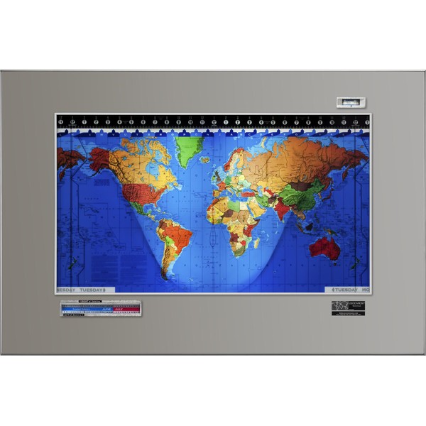 Geochron Kilburg Original de acero inoxidable pulido con marco plateado