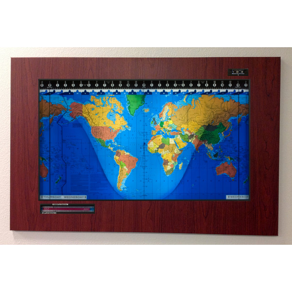 Geochron Kilburg Original de plástico color Boston Cherry con marco negro